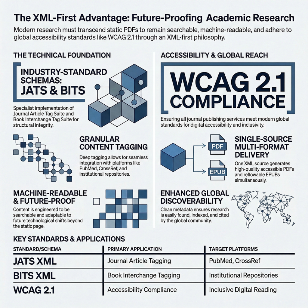 JATS XML digital publishing workflow for scholarly open access journals